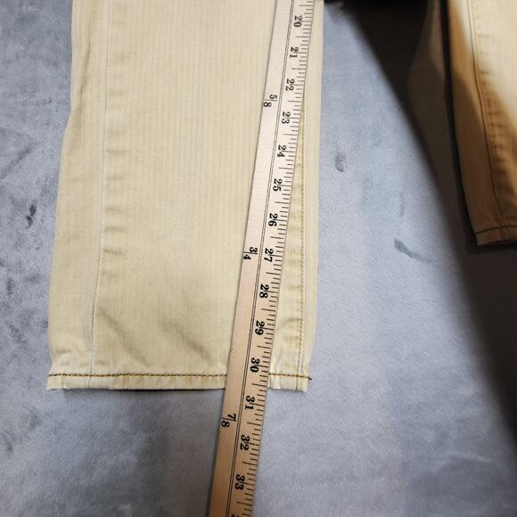 Levis 513 Jeans Mens 28x30 Beige Slim Fit Straight Leg Cotton Denim Pants - Picture 6 of 9